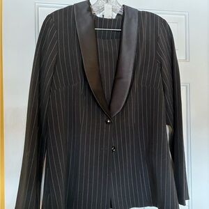 Frederick's of Hollywood Black Pinstripe Suit/sz14